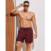 COOFANDY Men Swim Trunk with Compression Liner 2 in 1 Swimwear Bathing Suit Quick Dry Board Short(Dark Red)