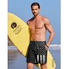 COOFANDY 2 in 1 Mens Swim Trunks 7 Inch Quick Dry Board Shorts Beach Swim Shorts Bathing Suit with Compression Liner(Black American Flag)