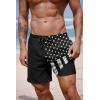 COOFANDY 2 in 1 Mens Swim Trunks 7 Inch Quick Dry Board Shorts Beach Swim Shorts Bathing Suit with Compression Liner(Black American Flag)