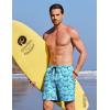 COOFANDY 2 in 1 Mens Swim Trunks 7 Inch Quick Dry Board Shorts Beach Swim Shorts Bathing Suit with Compression Liner(Blue Whale)