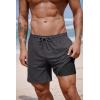COOFANDY 2 in 1 Mens Swim Trunks 7 Inch Quick Dry Board Shorts Beach Swim Shorts Bathing Suit with Compression Liner(Dark Gray)