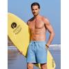 COOFANDY 2 in 1 Mens Swim Trunks 7 Inch Quick Dry Board Shorts Beach Swim Shorts Bathing Suit with Compression Liner(Light Blue)