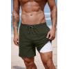 COOFANDY 2 in 1 Mens Swim Trunks 7 Inch Quick Dry Board Shorts Beach Swim Shorts Bathing Suit with Compression Liner(Olive Green)