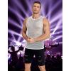 COOFANDY Men Casual Tank Tops Mesh Shirt See Through Sleeveless Shirts Muscle Fishnet Fitted Tee Clubwear Summer(White)