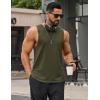 COOFANDY Men Workout Tank Tops Sleeveless Gym Muscle Shirt Quick Dry Athletic Running Tee Shirts Summer Lightweight(Army Green)