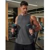 COOFANDY Men Workout Tank Tops Sleeveless Gym Muscle Shirt Quick Dry Athletic Running Tee Shirts Summer Lightweight(Dark Grey)