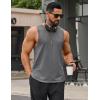 COOFANDY Men Workout Tank Tops Sleeveless Gym Muscle Shirt Quick Dry Athletic Running Tee Shirts Summer Lightweight(Dark Grey)
