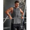 COOFANDY Men Workout Tank Tops Sleeveless Gym Muscle Shirt Quick Dry Athletic Running Tee Shirts Summer Lightweight(Dark Grey)