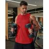 COOFANDY Men Workout Tank Tops Sleeveless Gym Muscle Shirt Quick Dry Athletic Running Tee Shirts Summer Lightweight(Red)