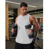 COOFANDY Men Workout Tank Tops Sleeveless Gym Muscle Shirt Quick Dry Athletic Running Tee Shirts Summer Lightweight(White)