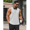 COOFANDY Men Workout Tank Tops Sleeveless Gym Muscle Shirt Quick Dry Athletic Running Tee Shirts Summer Lightweight(White)