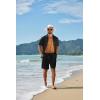 COOFANDY Men’s 2 Piece Outfit Casual Short Sleeve Button Down Shirt and Beach Shorts Set Summer Vacation Outfits for Men(Black)