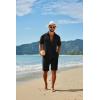 COOFANDY Men’s 2 Piece Outfit Casual Short Sleeve Button Down Shirt and Beach Shorts Set Summer Vacation Outfits for Men(Black)