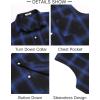 COOFANDY Mens Sleeveless Flannel Shirt Casual Summer Tank Top Button Up Sleeveless Beach Shirts with Chest Pocket(Blue-1)