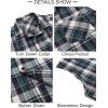 COOFANDY Mens Sleeveless Flannel Shirt Casual Summer Tank Top Button Up Sleeveless Beach Shirts with Chest Pocket(Blue-green)