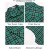 COOFANDY Mens Sleeveless Flannel Shirt Casual Summer Tank Top Button Up Sleeveless Beach Shirts with Chest Pocket(Green)