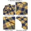 COOFANDY Mens Sleeveless Flannel Shirt Casual Summer Tank Top Button Up Sleeveless Beach Shirts with Chest Pocket(Yellow)