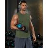 COOFANDY Mens Workout Tank Tops Cotton Cut Off Sleeveless Muscle Shirts Gym Athletic Running T Shirt(Army Green)