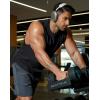 COOFANDY Mens Workout Tank Tops Cotton Cut Off Sleeveless Muscle Shirts Gym Athletic Running T Shirt(Black)