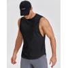 COOFANDY Mens Workout Tank Tops Cotton Cut Off Sleeveless Muscle Shirts Gym Athletic Running T Shirt(Black)