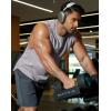 COOFANDY Mens Workout Tank Tops Cotton Cut Off Sleeveless Muscle Shirts Gym Athletic Running T Shirt(Grey)