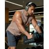 COOFANDY Mens Workout Tank Tops Cotton Cut Off Sleeveless Muscle Shirts Gym Athletic Running T Shirt(Khaki)
