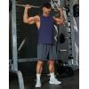 COOFANDY Mens Workout Tank Tops Cotton Cut Off Sleeveless Muscle Shirts Gym Athletic Running T Shirt(Navy)