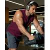 COOFANDY Mens Workout Tank Tops Cotton Cut Off Sleeveless Muscle Shirts Gym Athletic Running T Shirt(Wine Red)