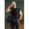 COOFANDY Mens Workout Tank Tops Summer Sleeveless Tee Shirts Casual Stylish Gym Muscle Shirt Loose Fit for Basketball(Black)