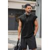COOFANDY Mens Workout Tank Tops Summer Sleeveless Tee Shirts Casual Stylish Gym Muscle Shirt Loose Fit for Basketball(Black)