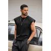 COOFANDY Mens Workout Tank Tops Summer Sleeveless Tee Shirts Casual Stylish Gym Muscle Shirt Loose Fit for Basketball(Black)
