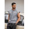 COOFANDY Mens Workout Tank Tops Summer Sleeveless Tee Shirts Casual Stylish Gym Muscle Shirt Loose Fit for Basketball(Light Grey)
