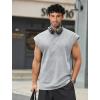 COOFANDY Mens Workout Tank Tops Summer Sleeveless Tee Shirts Casual Stylish Gym Muscle Shirt Loose Fit for Basketball(Light Grey)