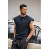 COOFANDY Mens Workout Tank Tops Summer Sleeveless Tee Shirts Casual Stylish Gym Muscle Shirt Loose Fit for Basketball(Midnight Blue)