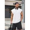 COOFANDY Mens Workout Tank Tops Summer Sleeveless Tee Shirts Casual Stylish Gym Muscle Shirt Loose Fit for Basketball(White)
