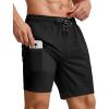COOFANDY 2 in 1 Mens Swim Trunks 7 Inch Quick Dry Board Shorts Beach Swim Shorts Bathing Suit with Compression Liner(Black)