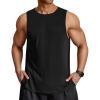 COOFANDY Men Workout Tank Tops Sleeveless Gym Muscle Shirt Quick Dry Athletic Running Tee Shirts Summer Lightweight(Black)