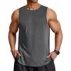 COOFANDY Men Workout Tank Tops Sleeveless Gym Muscle Shirt Quick Dry Athletic Running Tee Shirts Summer Lightweight(Dark Grey)
