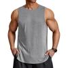COOFANDY Men Workout Tank Tops Sleeveless Gym Muscle Shirt Quick Dry Athletic Running Tee Shirts Summer Lightweight(Light Grey)