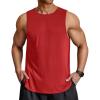 COOFANDY Men Workout Tank Tops Sleeveless Gym Muscle Shirt Quick Dry Athletic Running Tee Shirts Summer Lightweight(Red)