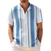 Stripe-white & Lake Blue