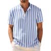 Stripe-white & Light Blue