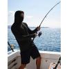 COOFANDY Mens UPF 50+ Sun Protection Hoodie with Mask Lightweight Long Sleeve SPF Fishing Shirts UV Hiking Running Rash Guard(Black)