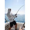 COOFANDY Mens UPF 50+ Sun Protection Hoodie with Mask Lightweight Long Sleeve SPF Fishing Shirts UV Hiking Running Rash Guard(Light Gray)