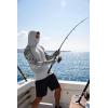 COOFANDY Mens UPF 50+ Sun Protection Hoodie with Mask Lightweight Long Sleeve SPF Fishing Shirts UV Hiking Running Rash Guard(Light Gray Camouflage)