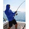 COOFANDY Mens UPF 50+ Sun Protection Hoodie with Mask Lightweight Long Sleeve SPF Fishing Shirts UV Hiking Running Rash Guard(Royal Blue)