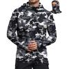 COOFANDY Mens UPF 50+ Sun Protection Hoodie with Mask Lightweight Long Sleeve SPF Fishing Shirts UV Hiking Running Rash Guard(Black Camouflage)