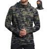 COOFANDY Mens UPF 50+ Sun Protection Hoodie with Mask Lightweight Long Sleeve SPF Fishing Shirts UV Hiking Running Rash Guard(Brown Camouflage)