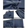 COOFANDY Men’s 2 Pieces Cotton Linen Set Short Sleeve Button Down Shirts Summer Beach Shorts Casual Outfits(Violets)