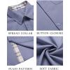 COOFANDY Men’s Button Down Shirts Short Sleeve Casual Summer Beach Vacation Wedding Shirt with Pocket(Blue Grey)